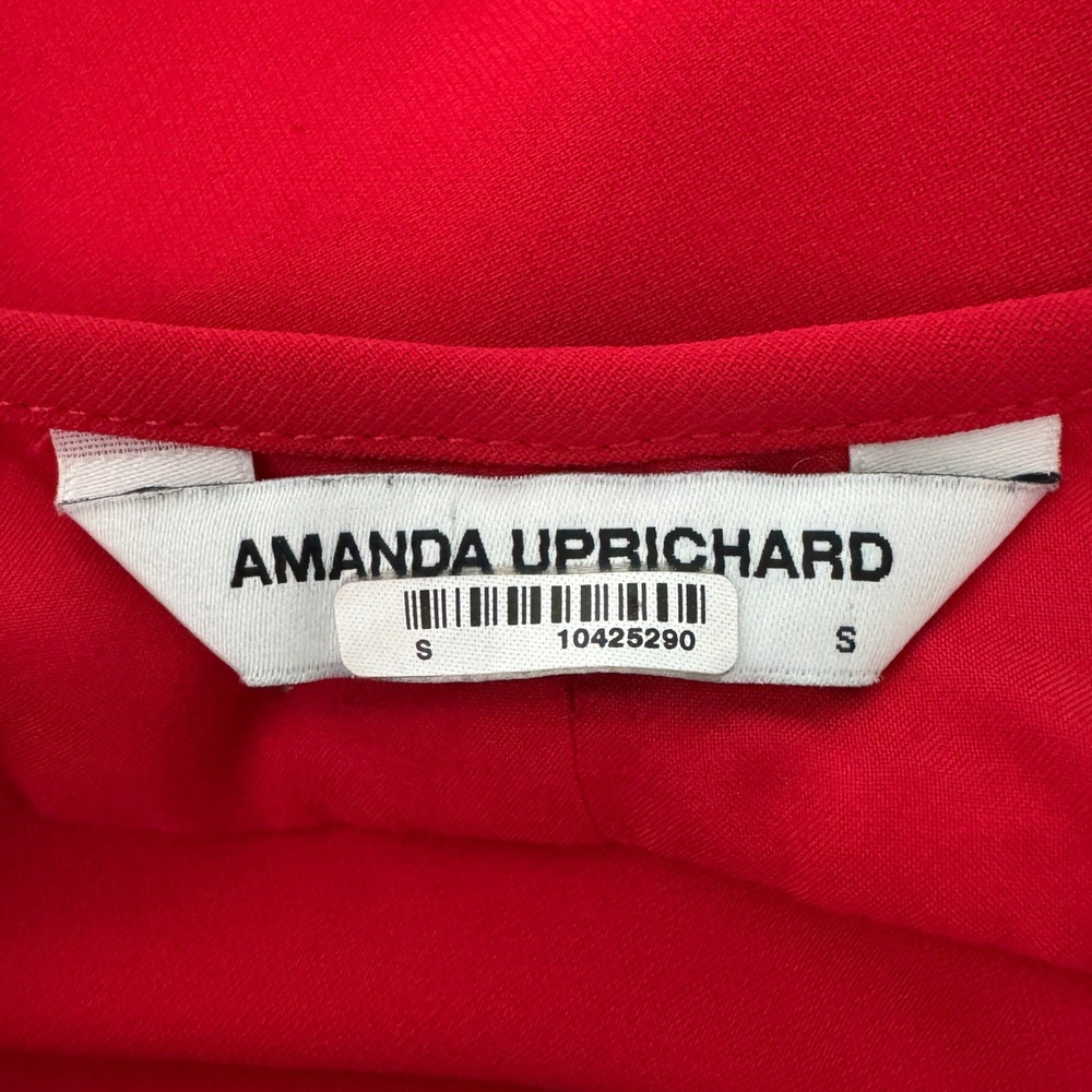 Amanda Uprichard Jasalina Halter Mini Dress Small Red Cocktail Party Date Night - Picture 10 of 11